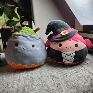 Squishmallow 12" Wexla The Witch And Johanna Flip-A-Mallow Halloween 2022 Black